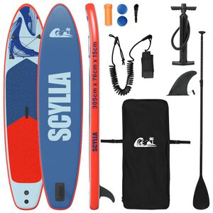 vidaXL Uppbl&aring;sbar Stand Up Paddle Board SCYLLA 305 x 76 x 15 cm Bl&aring;