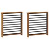 vidaXL Armst&ouml;d 2 pcs Naturlig 60 x 6 x 61 cm Massivt Akaciatr&auml;