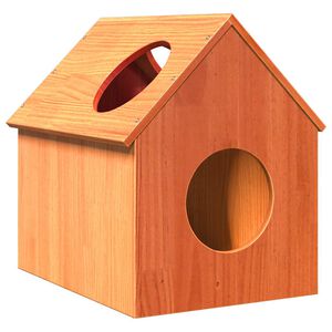 vidaXL Katthus vaxbrun 41x50x50 cm massiv furu