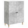vidaXL Sideboard Betonggr&aring; 66 x 34,5 x 90 cm Konstruerat tr&auml;