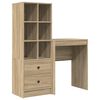 vidaXL Skrivbord Sonoma-ek 105,5 x 34 x 127 cm 2 st