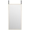 vidaXL D&ouml;rrspegel guld 40x80 cm glas och aluminium