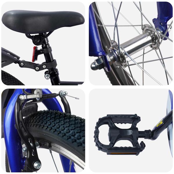 vidaXL Barncykel 18 Tum f&ouml;r 5-7 &aring;r gamla Svart