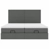 vidaXL Ottoman sängram med madrasser mörkgrå 160x200 cm tyg