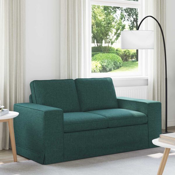 vidaXL Soffa M&ouml;rkgr&ouml;n 162 x 80 x 82 cm tyg
