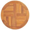 vidaXL Bordsskiva i massiv teak rund 2,5 cm 50 cm