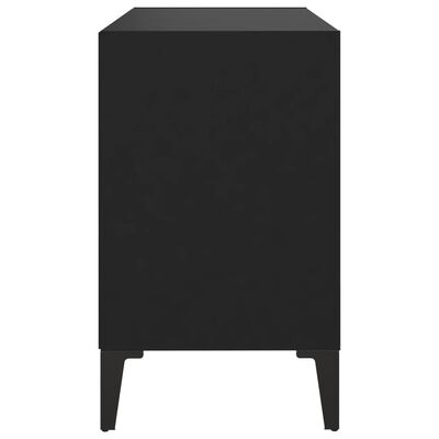 vidaXL TV-bänk med metallben svart 69,5x30x50 cm
