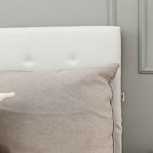 vidaXL Sängram hydraulisk förvaring vit konstläder 180x200 cm