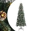 vidaXL Konstgjord julgran Gr&ouml;n 240 cm PVC, plast och st&aring;l