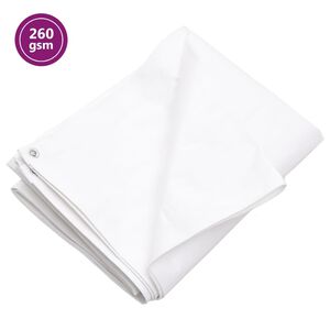 vidaXL Presenning 260 g/m&sup2; 2x3 m vit HDPE