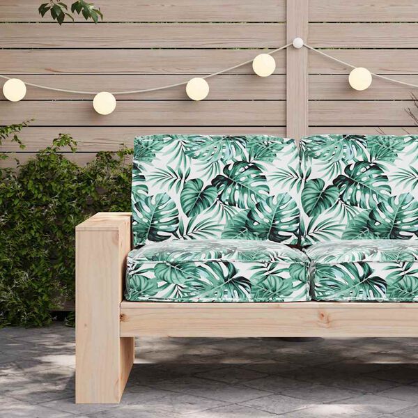 vidaXL Pallkuddset 2 pcs Bladm&ouml;nster 60 x 60 x 12 cm Oxford tyg