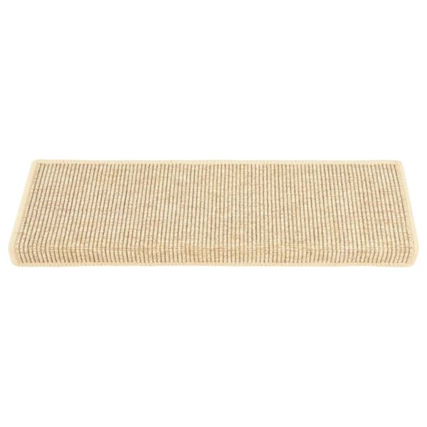 vidaXL Trappmattor 15 st 65x21x4 cm ljusbeige rektangulär kant
