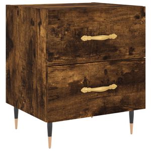vidaXL S&auml;ngbord r&ouml;kf&auml;rgad ek 40x35x47,5 cm konstruerat tr&auml;