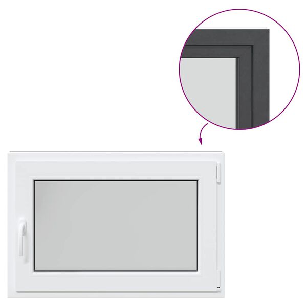 vidaXL K&auml;llarf&ouml;nster "RISOR" 90x70 cm Tilt- och vridf&ouml;nster DIN h&ouml;ger antracit