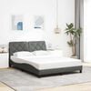 vidaXL Bed Frame without Mattress Dark Grey 120x200 cm Fabric