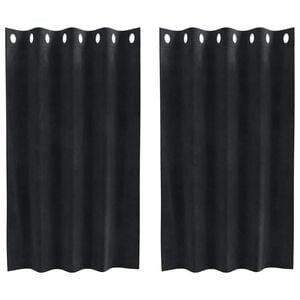 vidaXL M&ouml;rkl&auml;ggningsgardiner 2 pcs Svart 140 x 140 cm Sammet
