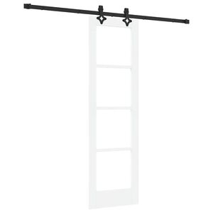 vidaXL Skjutd&ouml;rr ORKDAL Vit och svart 61 x 198,5 cm