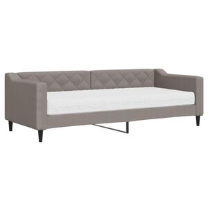 vidaXL Dagb&auml;dd med madrass taupe 80x200 cm tyg
