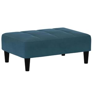 vidaXL Fotpall Bl&aring; 77x55x31 cm sammet