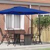 vidaXL Roma Parasol Blå 286 x 285 x 265 cm Polyester och aluminium
