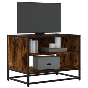 vidaXL Tv-b&auml;nk r&ouml;kf&auml;rgad ek 61x40x46 cm konstruerat tr&auml; och metall