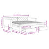 vidaXL Dagbädd utdragbar med lådor mörkgrå 90x190 cm tyg