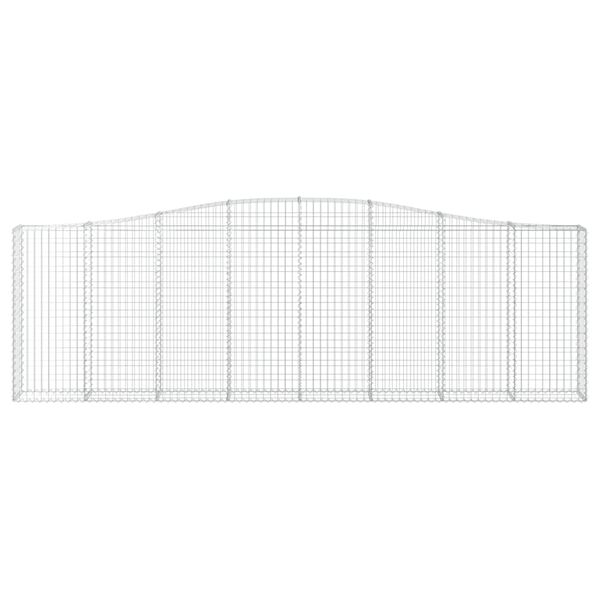 vidaXL Gabioner b&aring;gformade 15 st 400x30x120/140 cm galvaniserat j&auml;rn