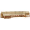 vidaXL Utomhussoffset 7 st Naturlig och Beige