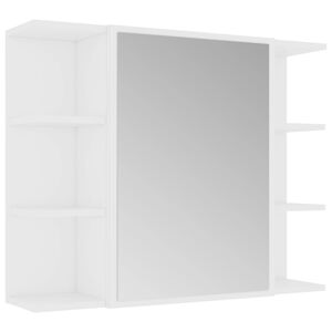 vidaXL Spegelsk&aring;p f&ouml;r badrum vit 80x20,5x64 cm konstruerat tr&auml;