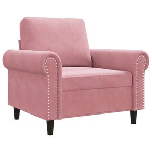 vidaXL F&aring;t&ouml;lj Rosa 60 cm sammet