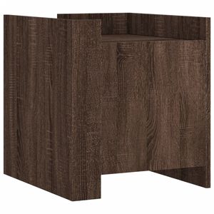 vidaXL S&auml;ngbord brun ek 45x50x50 cm konstruerat tr&auml;