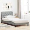 vidaXL Bed with Mattress Light Grey 100x200 cm Fabric