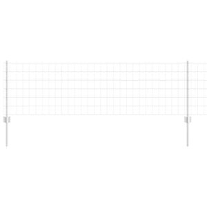 vidaXL Euro Staket med St&ouml;d 10 x 0,6 m Galvaniserat st&aring;l Silver Mesh