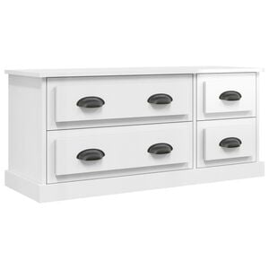 vidaXL Tv-b&auml;nk vit h&ouml;gglans 100x35,5x45 cm konstruerat tr&auml;