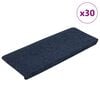 vidaXL Trappmattor sj&auml;lvh&auml;ftande 30 st bl&aring; 65x24,5x3,5 cm