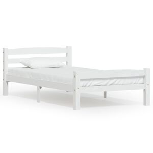 vidaXL S&auml;ngram utan madrass vit massiv furu 100x200 cm