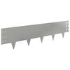 vidaXL Kant f&ouml;r gr&auml;smatta 20 pcs 100 x 25 cm St&aring;l Silver
