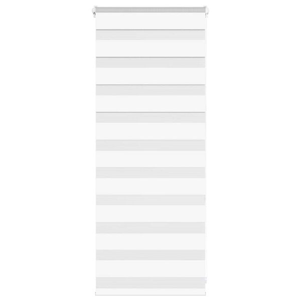 vidaXL Rullgardin zebra vit 65x100 cm tyg bredd 60,9 cm polyester