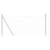 vidaXL Staket med stolpar Silver 0.8 x 25 m Stål