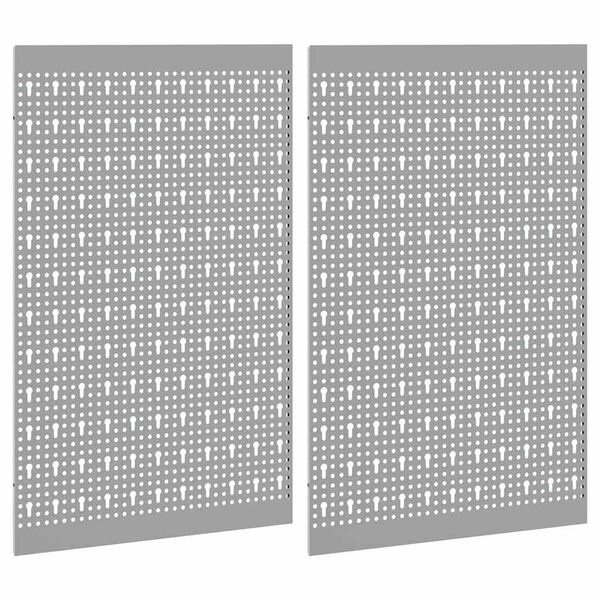 vidaXL Verktygsväggpanel 2 pcs Grå 100 x 1 x 80 cm