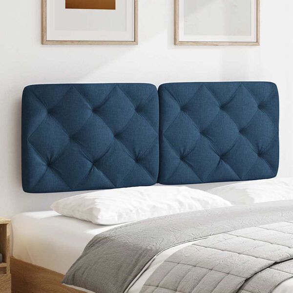 vidaXL Headboard Cushion Blue 140 cm Fabric