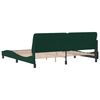 vidaXL Bed Frame without Mattress Dark Green 200x200 cm Velvet