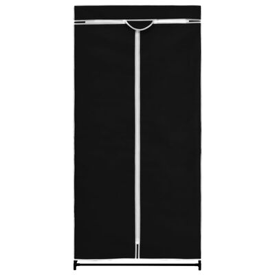 vidaXL Garderob svart 75x50x160 cm