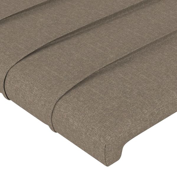 vidaXL S&auml;nggavel taupe 200x5x118/128 cm tyg