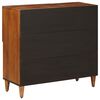 vidaXL Sideboard med lagring Valn&ouml;t 80 x 33,5 x 75 cm Massivt mangotr&auml;