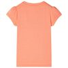 T-shirt med formade &auml;rmar f&ouml;r barn neon orange 128