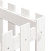 vidaXL Odlingslåda med staket-design vit 40x40x40 cm massiv furu
