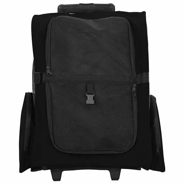 vidaXL Husdjursvagn 3-i-1-design svart 48x32x(57-106) cm oxfordtyg