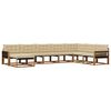 vidaXL Utomhussoffset med kudde 8 pcs Naturlig och Beige