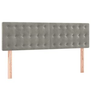 vidaXL S&auml;nggavlar ljusgr&aring; 144x5x78/88 cm sammet